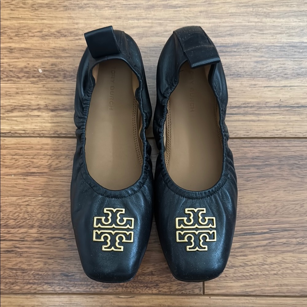 Tory Burch Black Ballet Flats